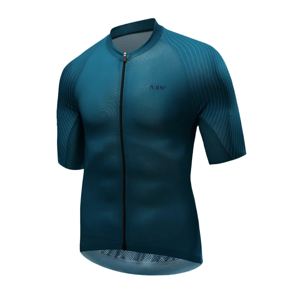 RION Men s Summer Motocross MTB Maillot Jersey for Cycling Quick Dry Stripe Short Sleeve Road Shirt Cycling Clothing