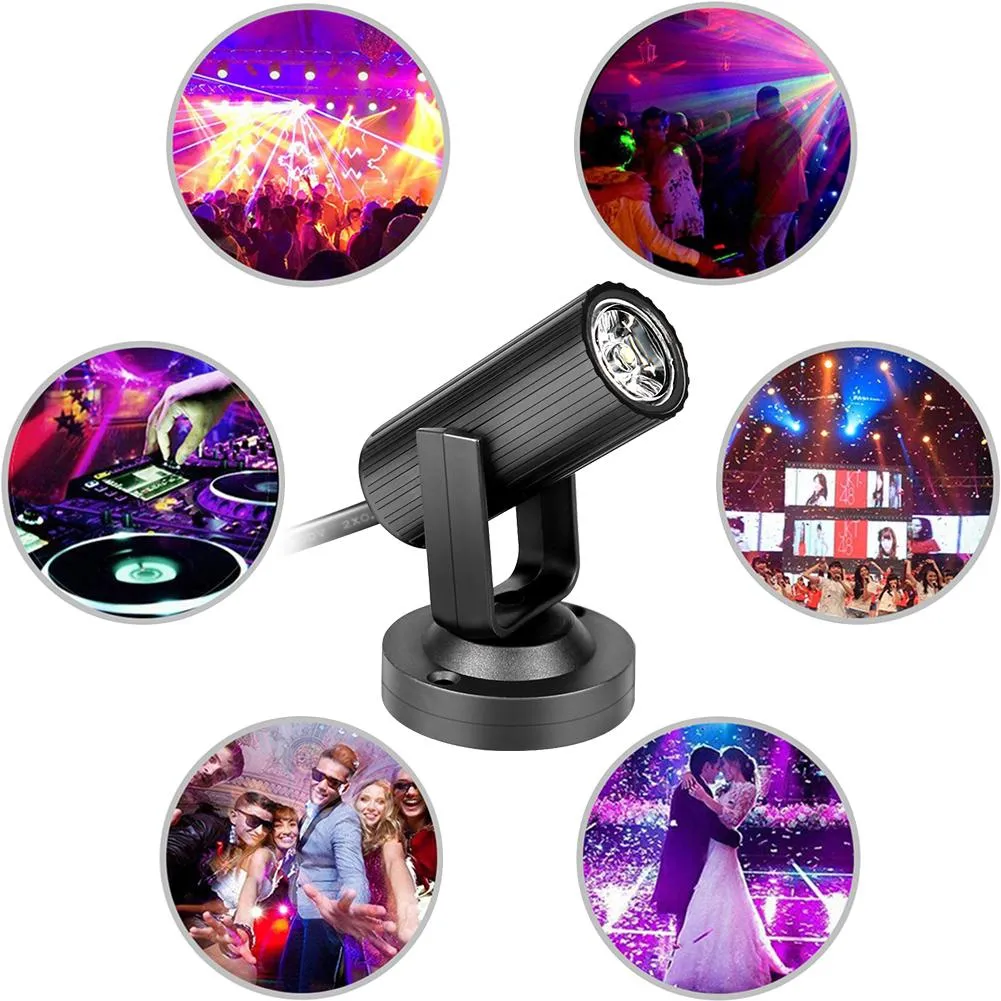 Mini Stage Lights LED Moving Head Spotlights For DJ, Disco, Party ...