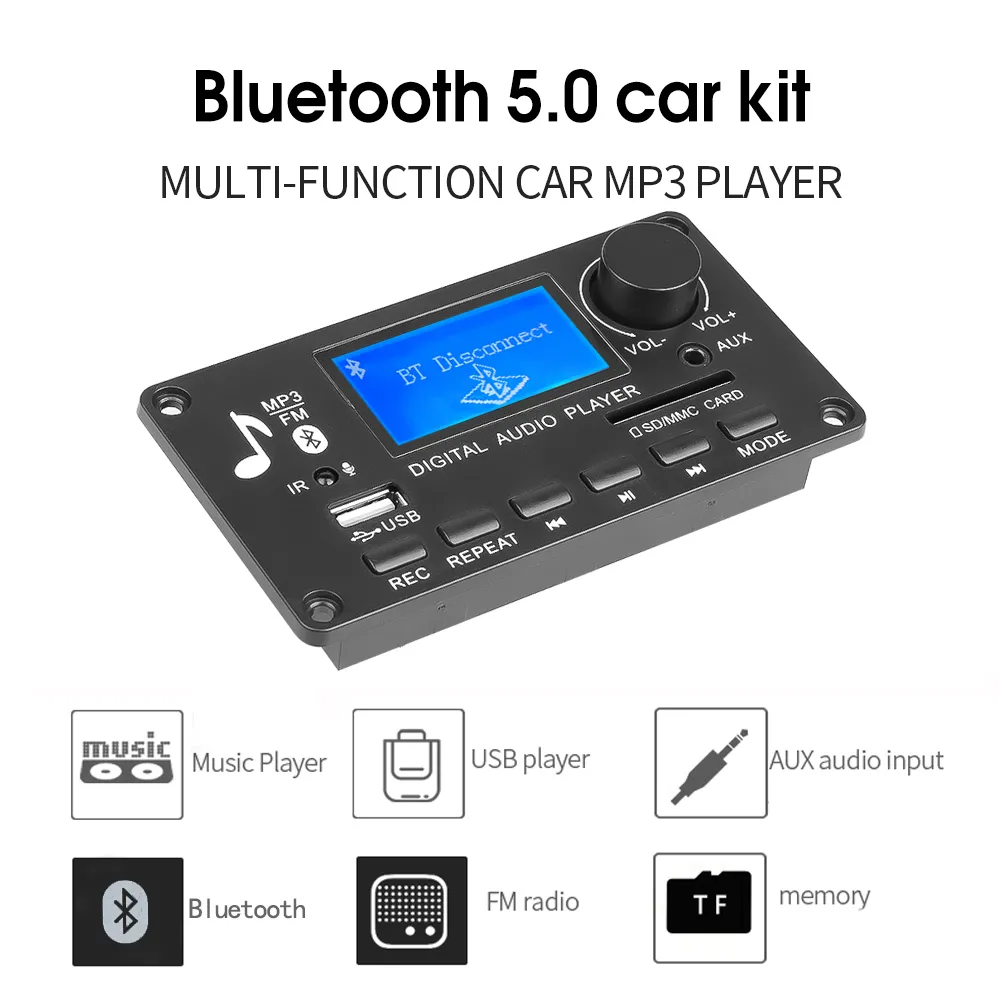 2X Bluetooth Mp3 Décodeur Module De Carte De Décodage 12 V Usb Lecteur