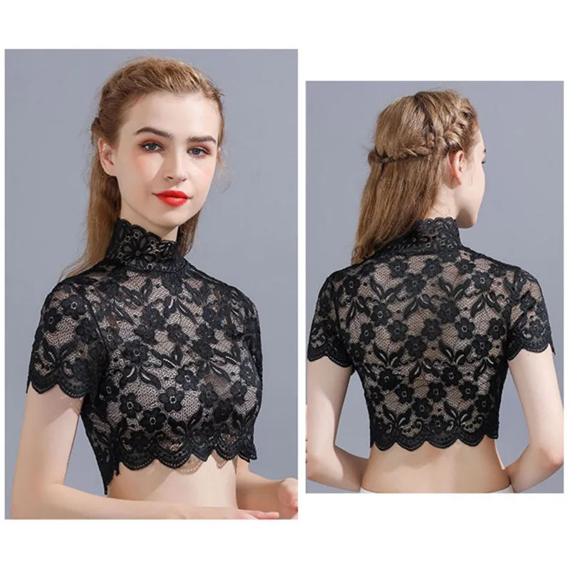 HALF SLEEVE EMBROIDERY LACE BLOUSE【STORE限定】