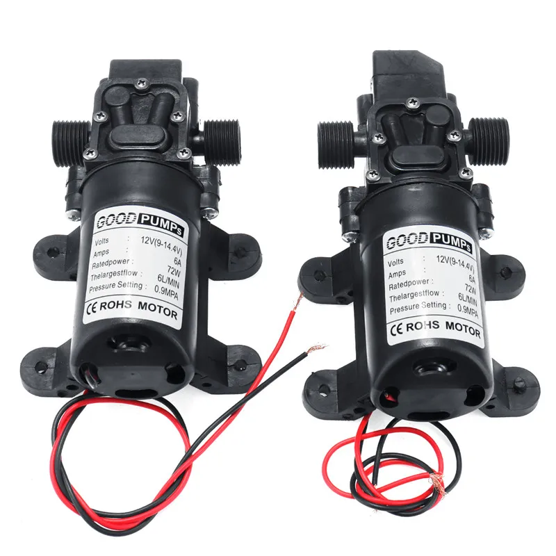 12V DC High Pressure Water Pump - 100/130 PSI Self-Priming With Auto Switch For RV & Auto Use