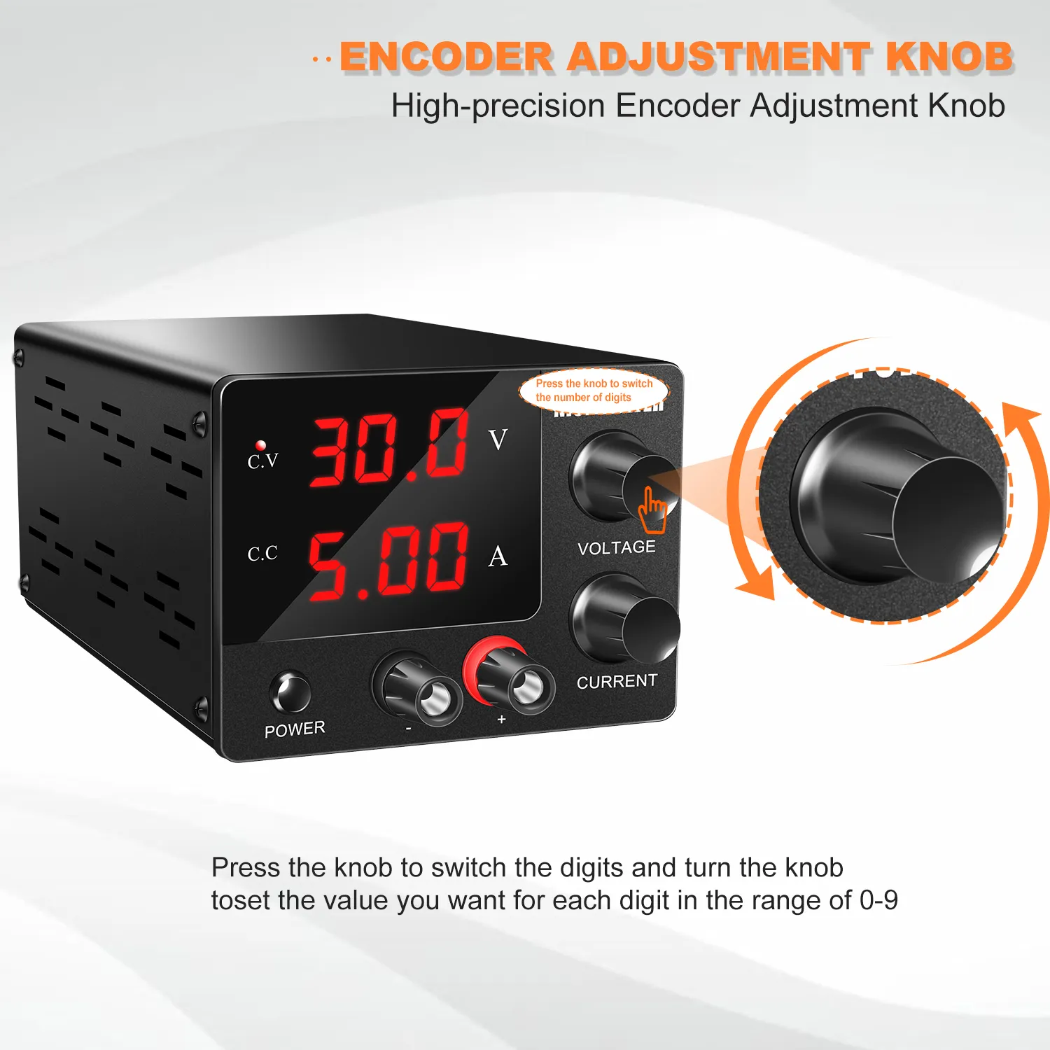 AC Adapter 100 240V Adjustable DC Power Supply 30V 5A With Encoder ...