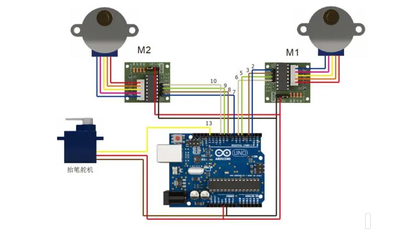 Rajzfalfestés Robot Arduino Maker Projektkészlet Kábel Plotter Diy Toy Parts Diy Maker