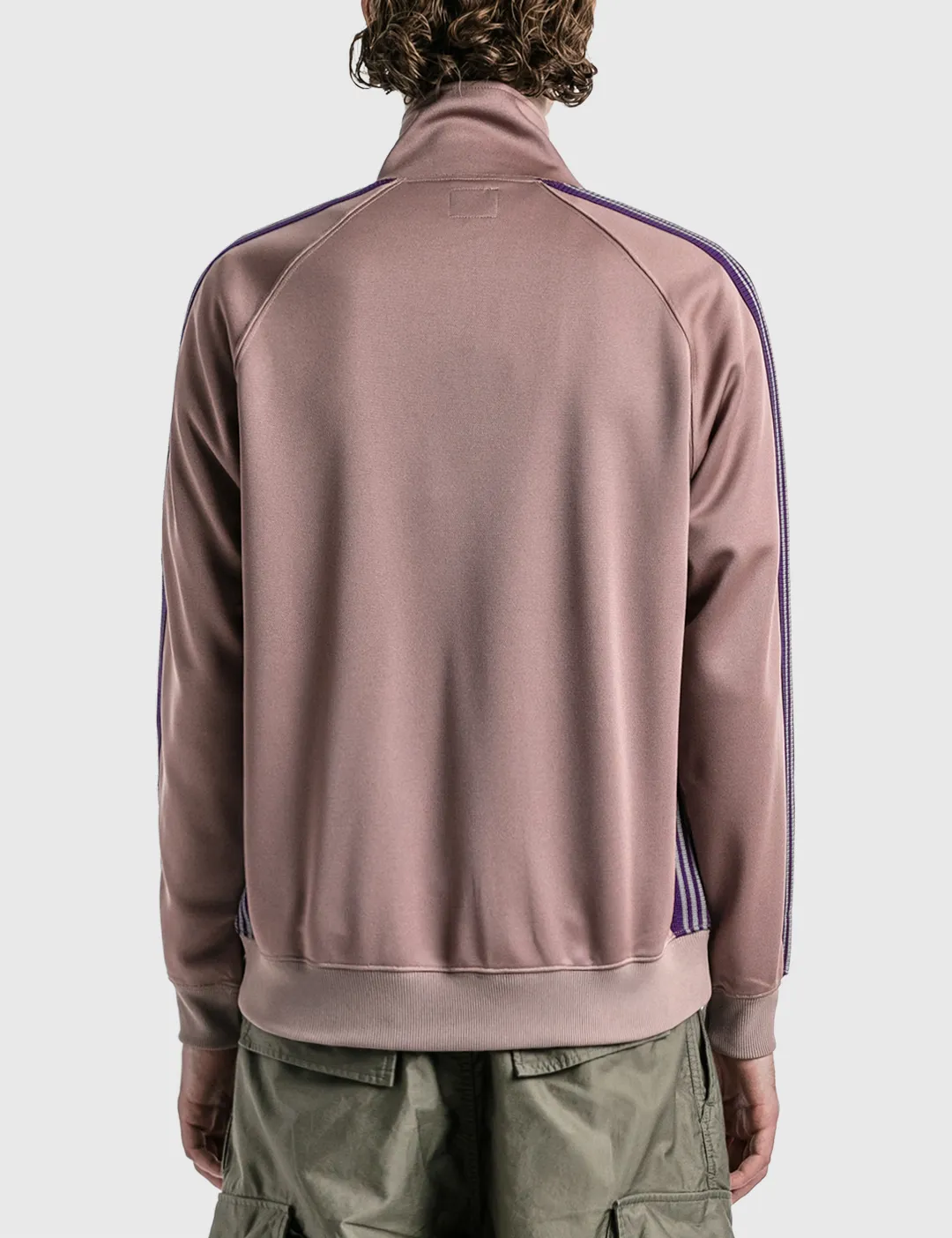 2023 Knitted Taupe Needles Track varsity jacket with Purple 2023 Knitted Taupe Needles Track varsity jacket with Purple