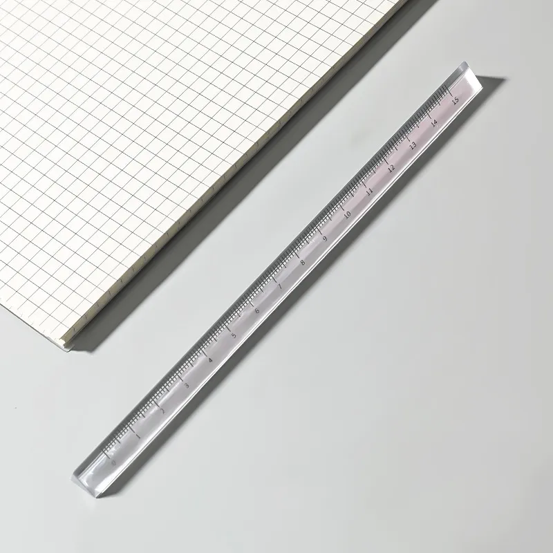 Clear Transparent Triangle Ruler, Plastic Straight Ruler for Drawing ...