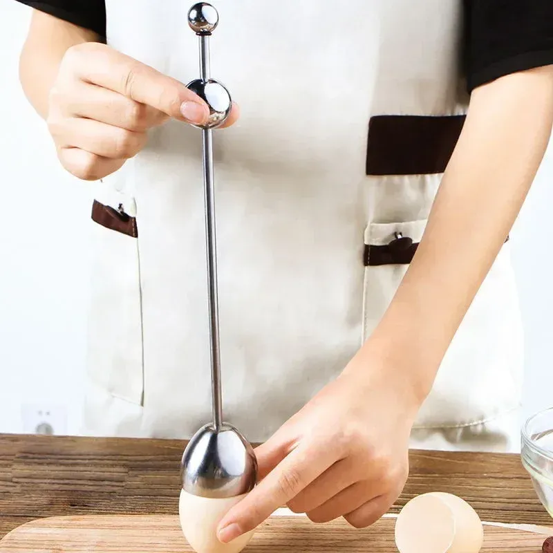 Egg Topper Cutter Stainless Steel Egg Cracker Snipper for Boiled Raw  Eggs Kitchen Egg Shell Opener Tool, Perfect Egg Cup Accessory