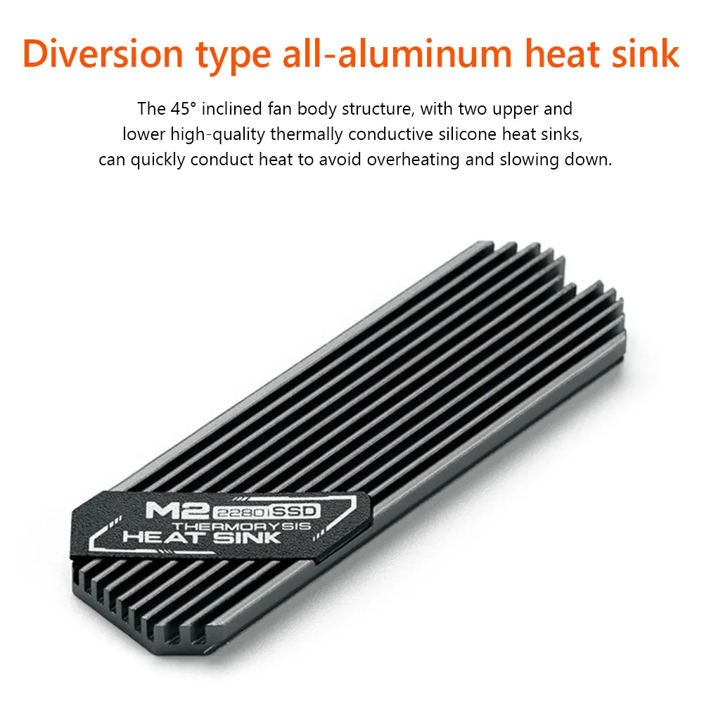 Ultra-thin M.2 SSD Heat Sink M2 2280 Solid State Hard Disk Aluminum Heatsink Cooler Cooling Thermal Pad for PCIE 2280 SSD