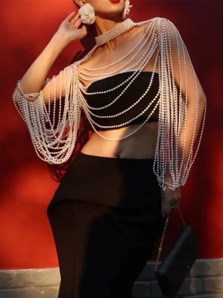 アクセサリー Perfume Closet Pearl Chain Harness Perfume Closet Pearl Chain Harness