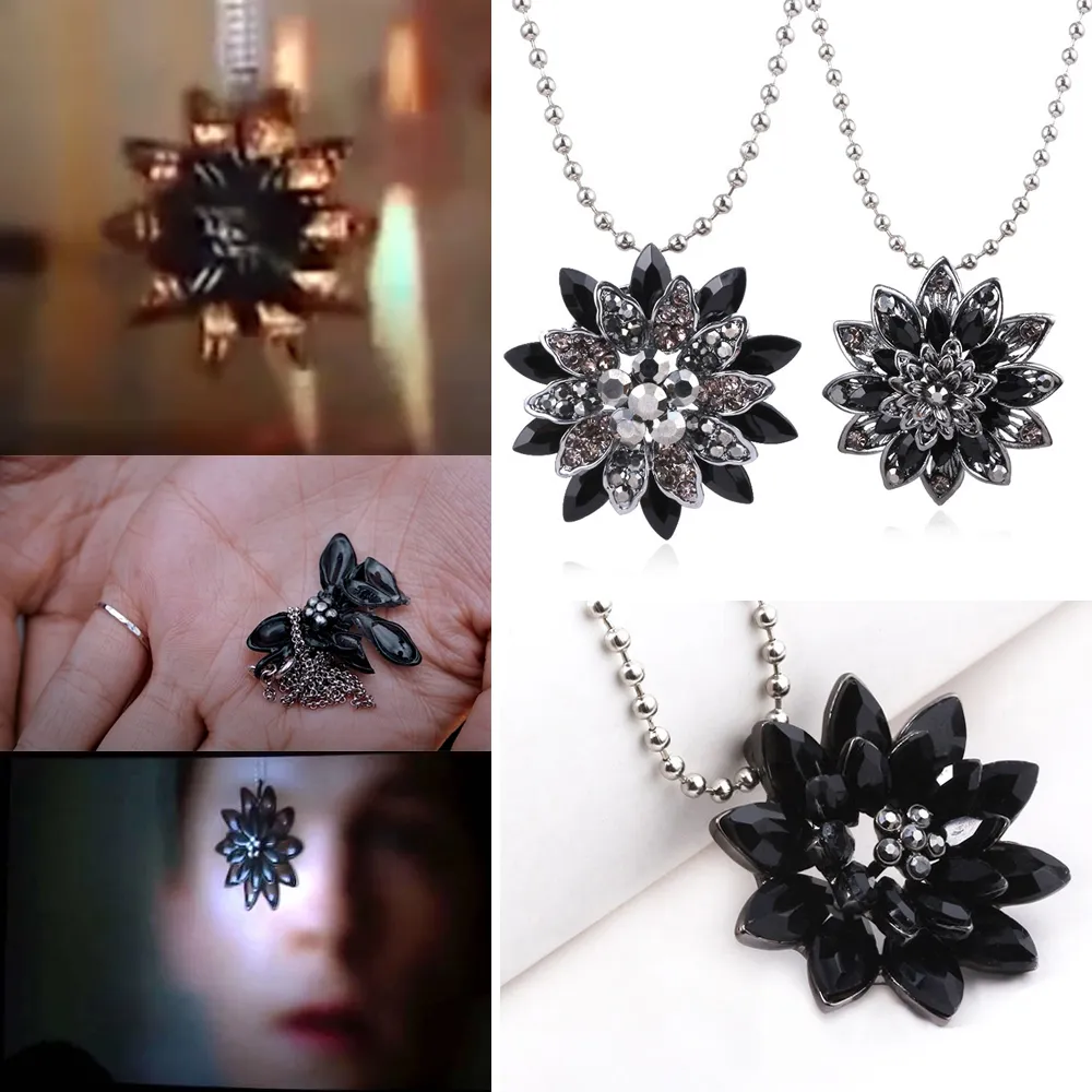 Black dahlia flower necklace discount