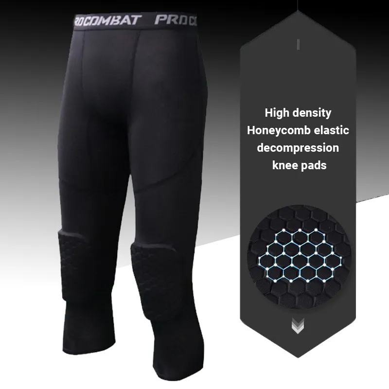 Legging Sport Homme 3/4 Compression - Pantalon Collant Running Fitness Séchage Rapide - Baselayer Respirant