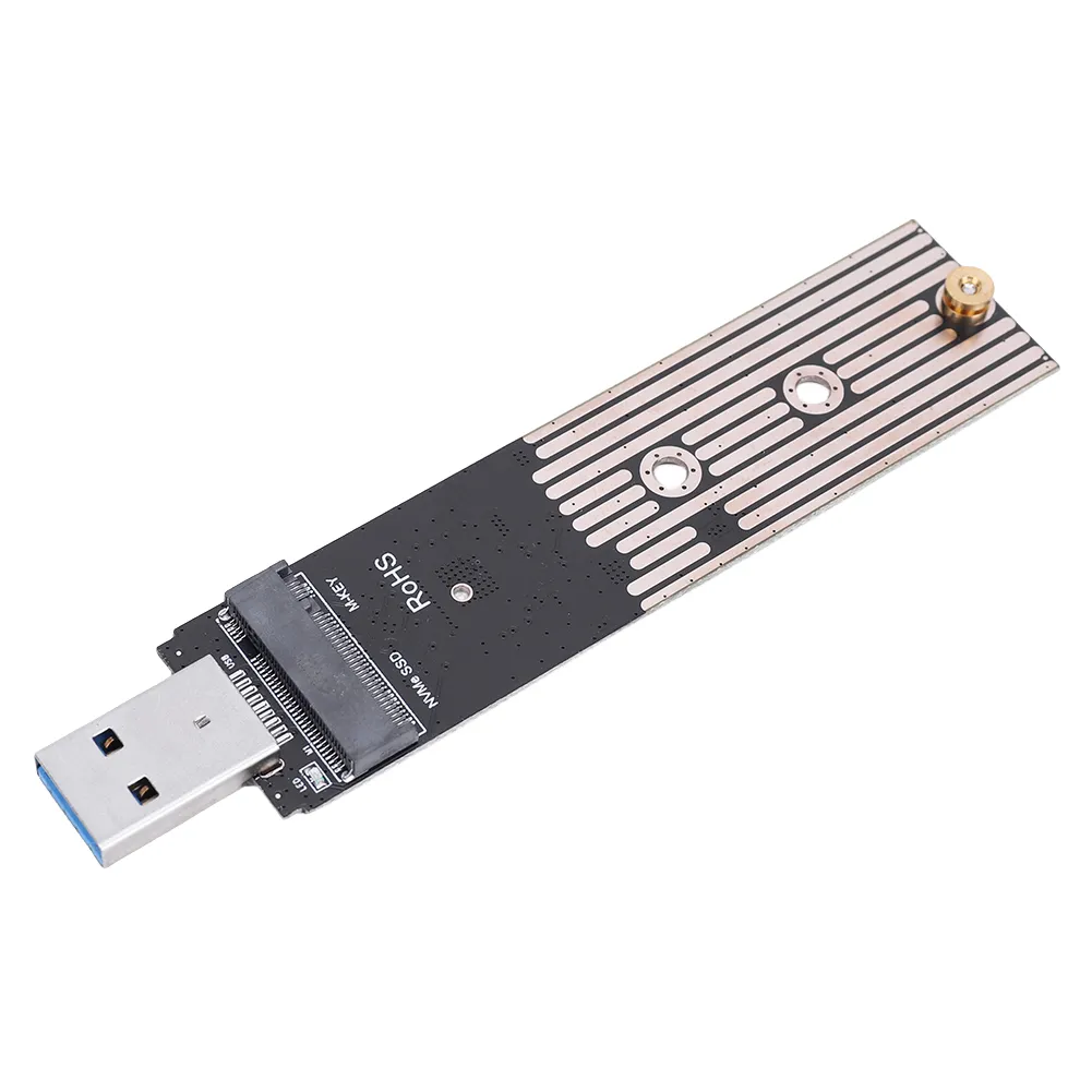 M.2 NVME SSD to USB Adapter USB3.1 Hard Disk Converter 10Gbps Gen 2 Convert Card for Samsung 970 960 Series for Intel NVME SSD