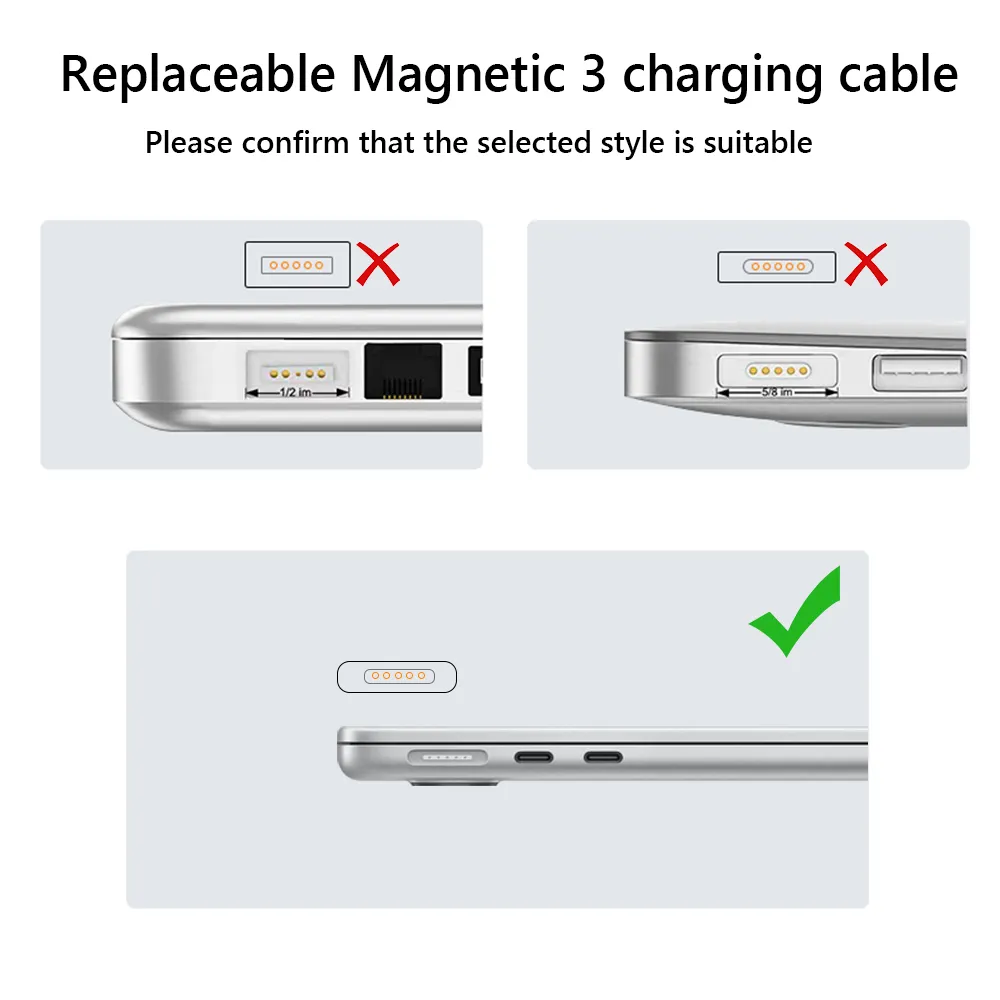 140W Type-C Magnetic Adapter for Apple MagSafe MacBook Air Pro -2024,  90-Degree Elbow USB-C Female Fast Charging Converter