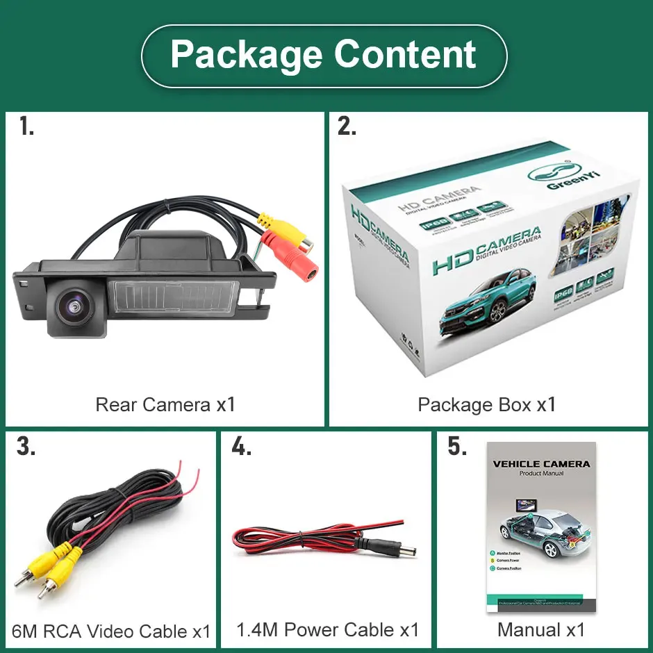 HD Auto 170° License Plate Light Rear View Reversing Backup Camera Parking Aids System Compatible With Opel Zafira Insignia Haydo Mpem1 Astrachevrolet Malibubuick Excelle Xtregalfiat Grande Punto