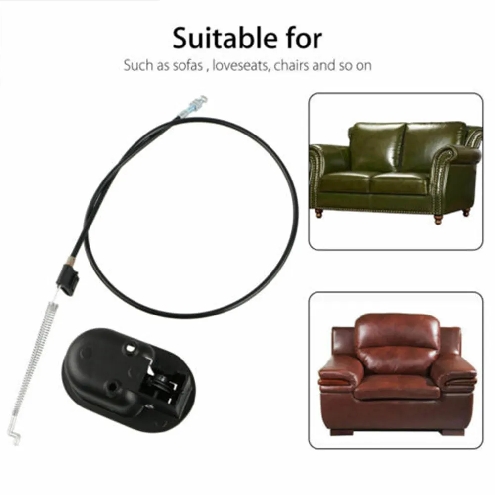 Metal Recliner Handle Replacement Parts with Cable,Couch Release Lever Pull Handle,Fits Ashley and Most Recliner Sofa Brand,Exposed Cable Length 4.9inch