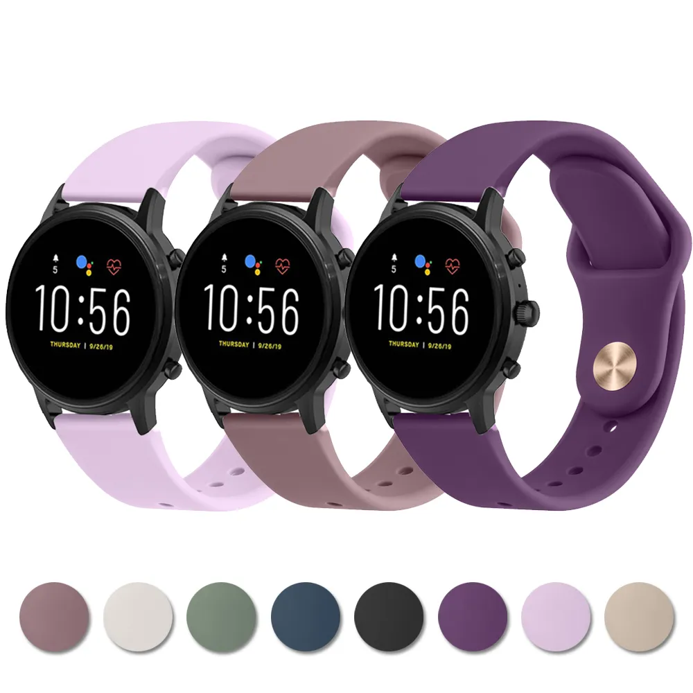 Silicone Strap For Fossil GEN 6 5 6e 44mm GEN 5 LTE 45mm Watch Band Compatible With Julianna Garrett Carlyle HR Triple Protection Bracelet 22mm From Ddmycrazy 8.07 DHgate.Com
