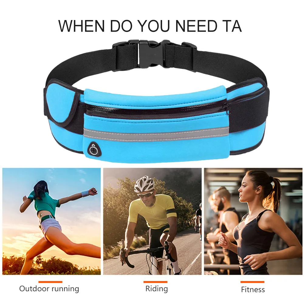 Waterproof Waist Pouch Gym Fitness Sport Runner Waist Bum Bag