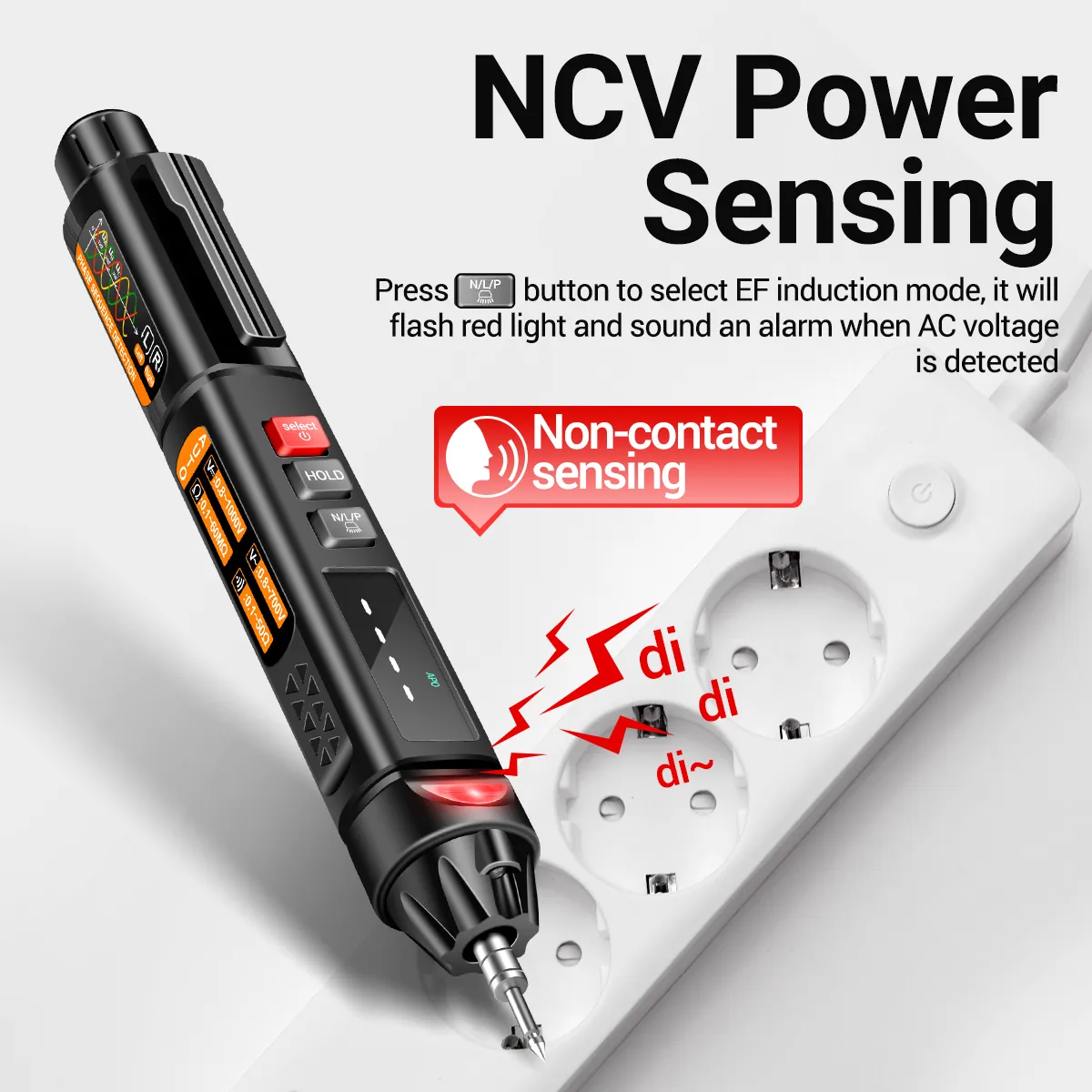 ANENG A3009 MINI PEN MULTIMETER 6000カウント電圧計VAリバースNCVテスターLCDディスプレイDC/AC ...
