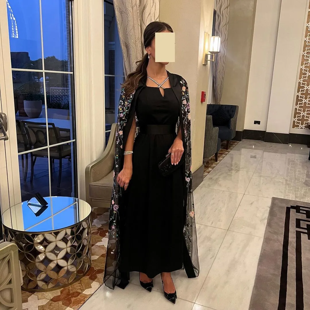 Saudi Arabian Women Two-Piece Formal Evening Dress with 3D Flowers and Sequins, Ankle-Length Cape Black from Dhgate Umbrellas - price 116.46 Saudi Arabian Women Two-Piece Formal Evening Dress with 3D Flowers and Sequins, Ankle-Length Cape Black from Dhgate Umbrellas - price 116.46