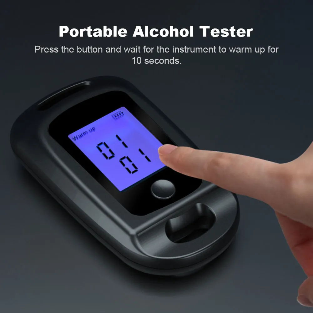 Feelhap Éthylotest Électronique Personnel Avec 30 Embouchures - Alcootest Précis Écran LCD Portable Pour Maison, Fêtes Et Voiture