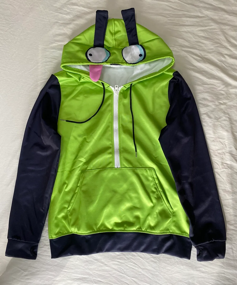 Invader ZIM Cosplay Costume Alien ZIM Gir Doom Hoodies Top Jacket Coat ...
