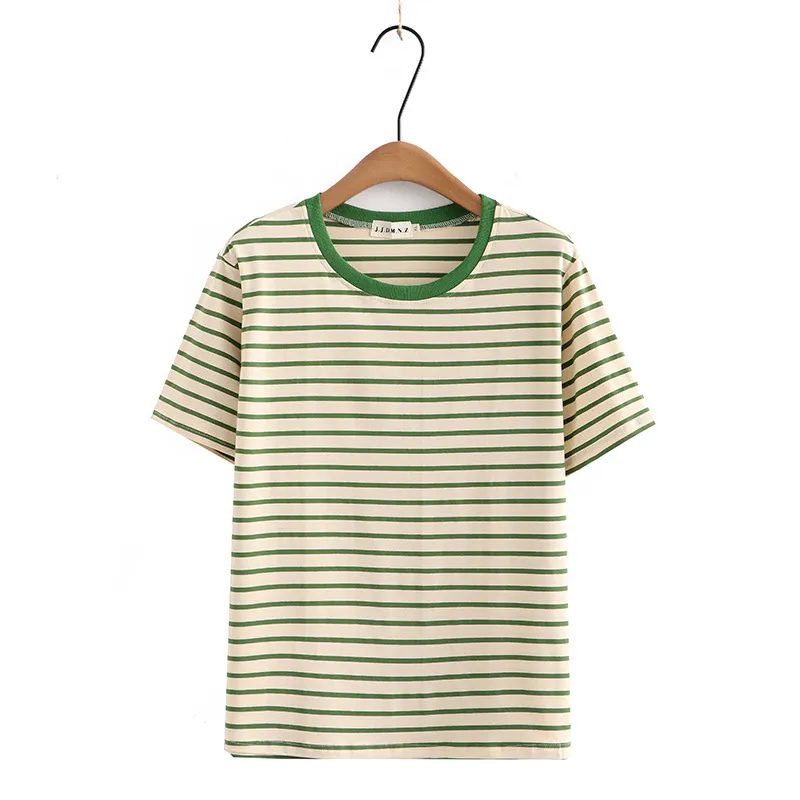 2024 Women's Summer Plus Size Stripe T-Shirt | Short Sleeve O-Neck Loose Casual Tops 3XL-6XL 2024 Women's Summer Plus Size Stripe T-Shirt | Short Sleeve O-Neck Loose Casual Tops 3XL-6XL