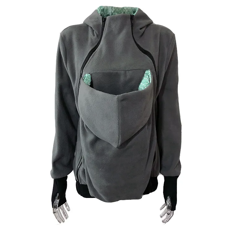 Kangaroo Shirt For Mom And Baby Maternity Hoodie With Baby Carrier