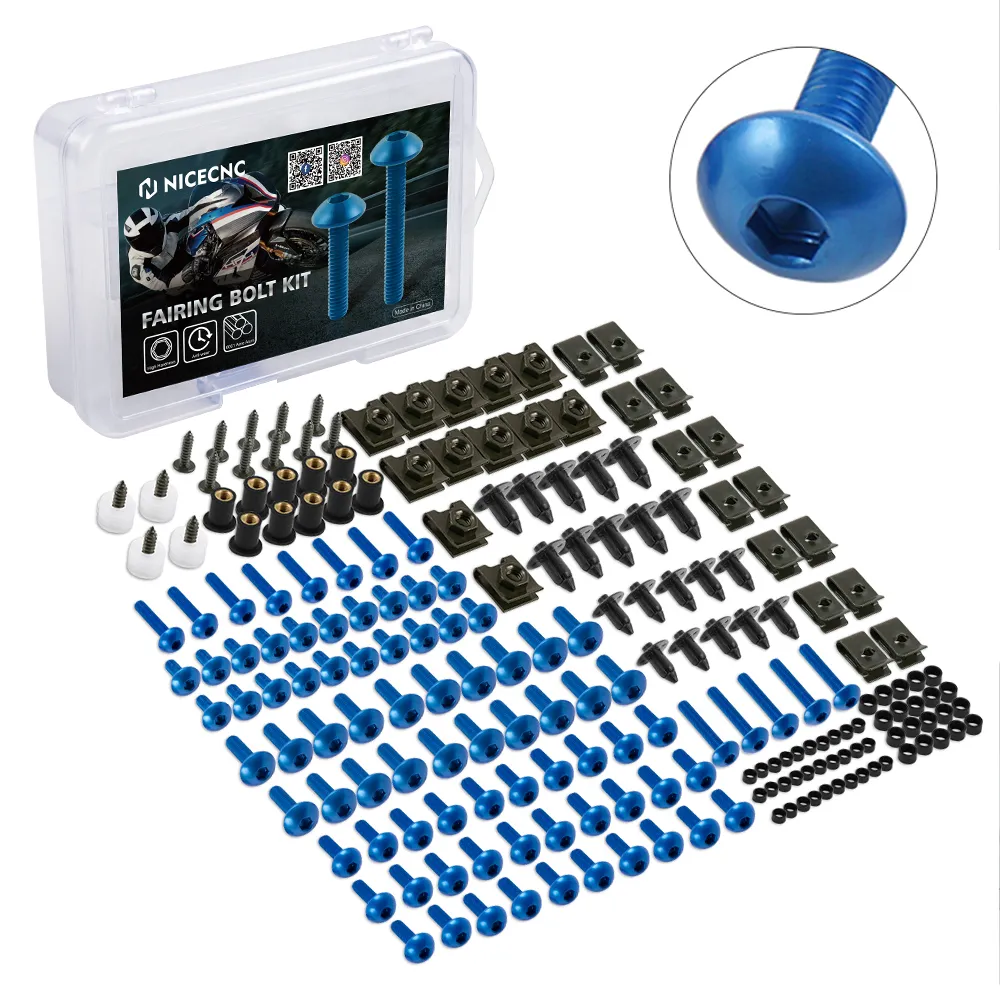Complete Fairing Bolt Kit For Yamaha R1, R6, R3, FZ1, FZ6, FJR1300 Motorcycles
