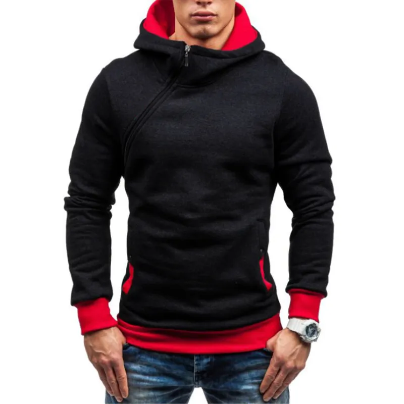 Save Big on Bulk Men's Pullover Hoodies Mens Autumn Clothing: Casual  Pullover Hoodie With Oblique Zipper, Long Sleeve Sweatshirt For Men,  Designer