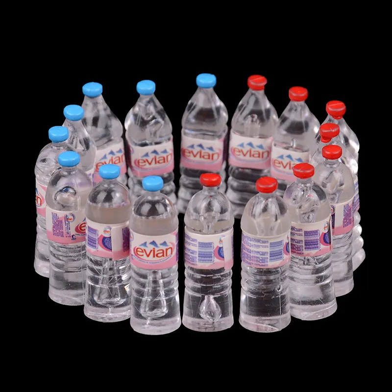 10 Piece 1/12 Scale Miniature Milk Bottles - Dollhouse Accessories For Realistic Scene Building