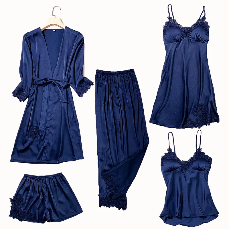 DHgate.com:2024 Satin Lace Pajama Set, Womens Strap Top and