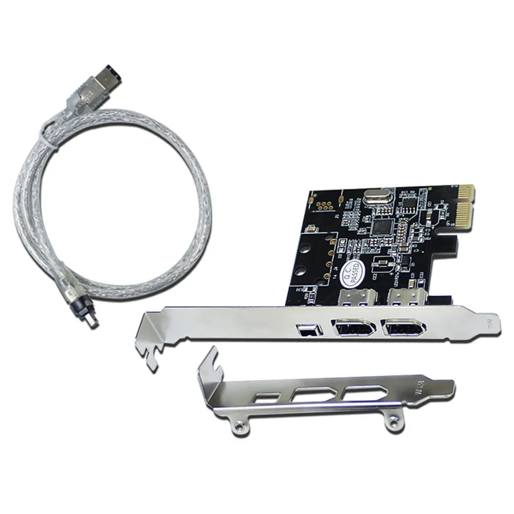 Firewire To Usb Adaptor PCI-E 1X DV Video Capture Card, Pin to Pin,  Triple Port IEEE 1394 Motherboard Connector, Desktop Accessory