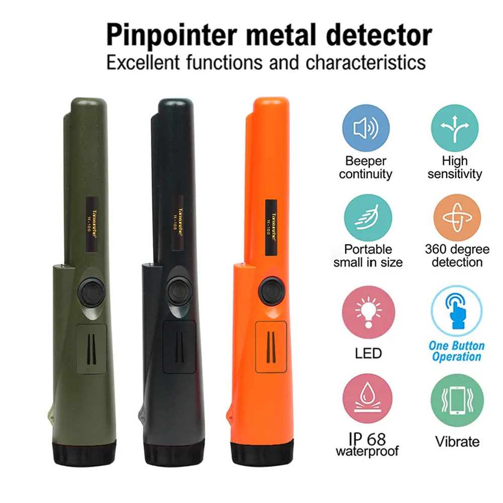 IP68 Waterproof Metal Detector with Bracelet - Pinpointing Pointer, GP ...