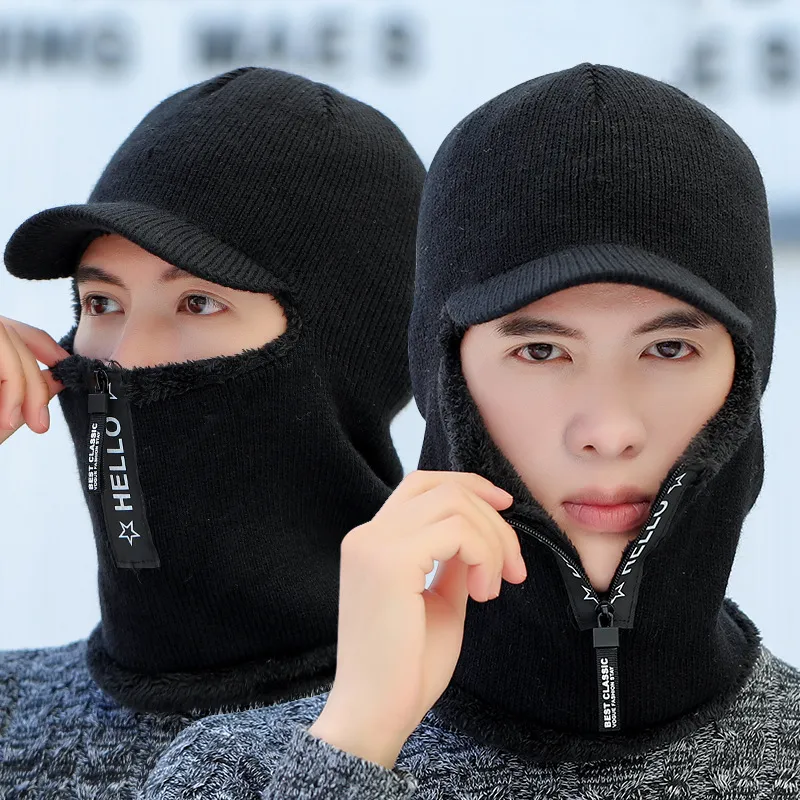 3-in-1 Knit Balaclava Hat Scarf Mask Set Cozy Winter Chic Versatile 3-in-1 Knitted Winter Balaclava Hat with Scarf & Face Mask  main image 3