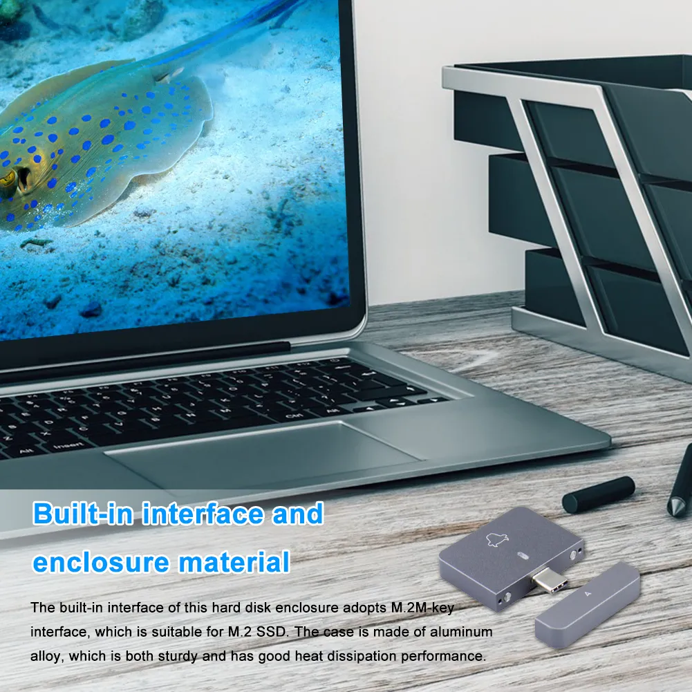 M.2 NVMe 2230 SSD Enclosure M.2 M Key External Hard Disk Box USB3.2 Gen2 Portable Box for M2 2230
