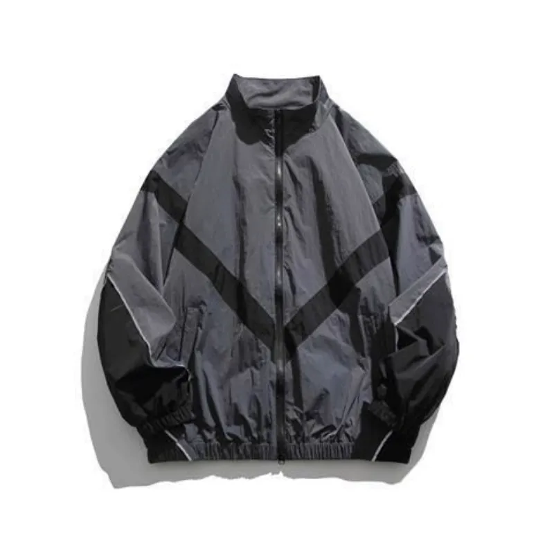 DHgate.com:Japanese Y2K Techwear: Black Windbreaker Jacket