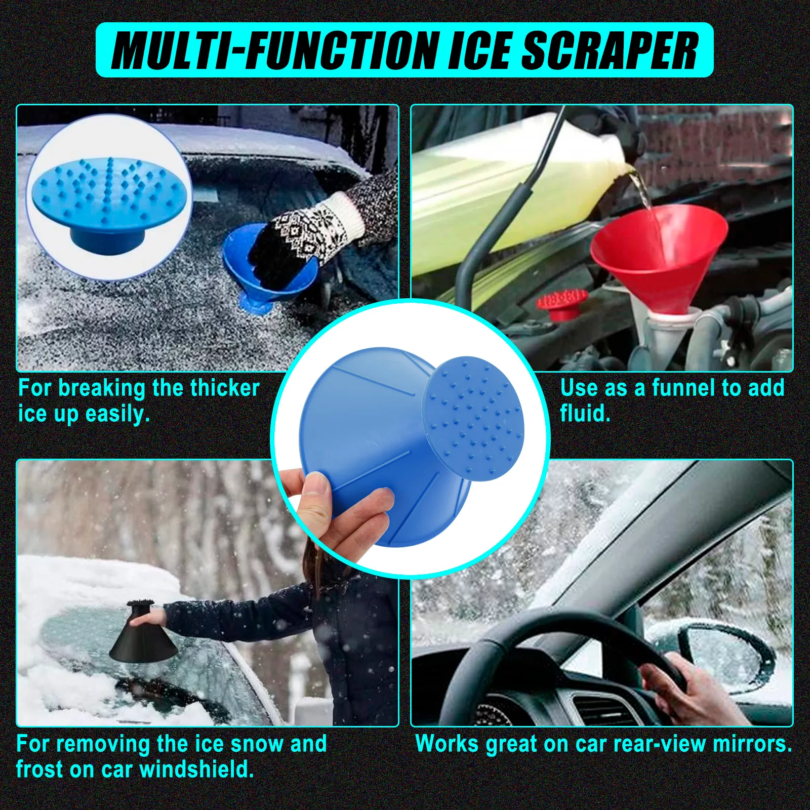 12V Electric Heated Car Ice Scraper Automobiles Winter Car Accessories