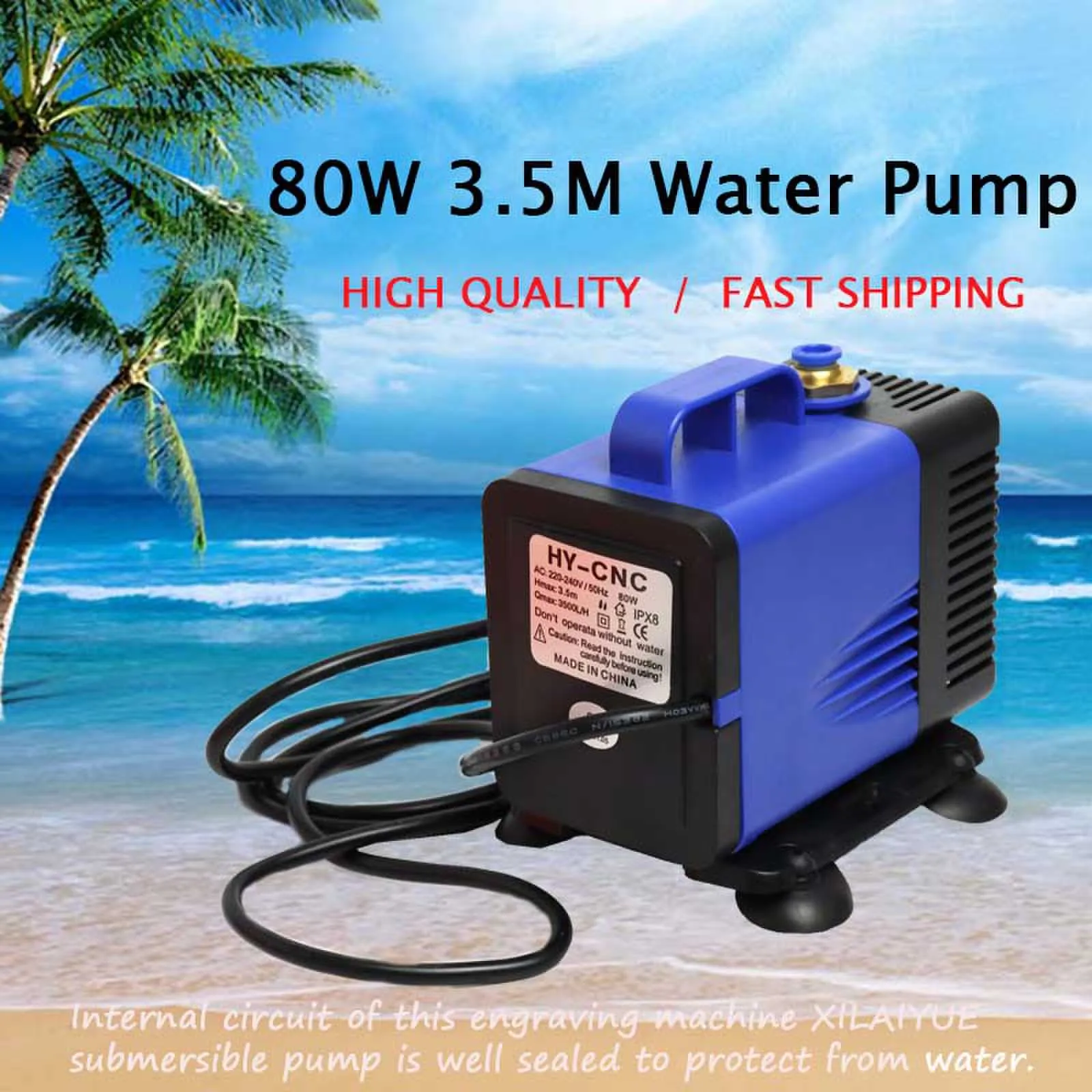 Silug Subersible Pup 80W 3.5 Engraving Achine Water Pup For CNC