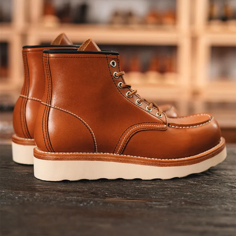 Goodyear Welted Mens Ankle Boots - Vintage Style, Wingtip  display picture 2