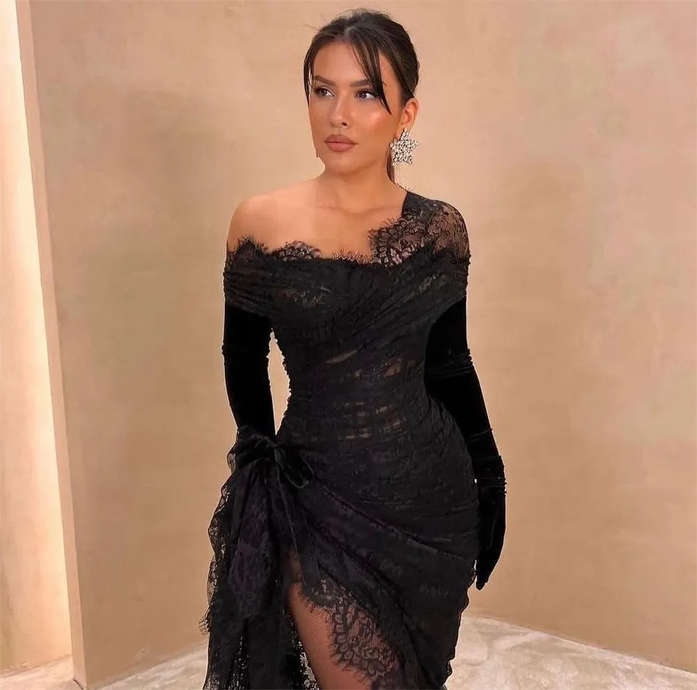 lace celebrity dresses Chic See-through Lace Dress