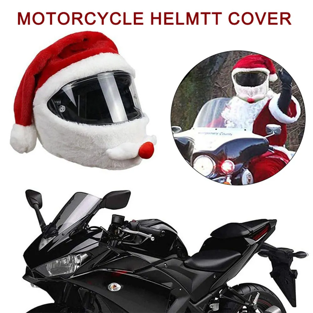 christmas motorcycle helmet cover Santa Cover, Funny Helmet Motorcycle Full Face Hat, Santa Claus Xmas Hat Nativity Motorcycle Helmet Covers Decoration Accessories for Men and Women (Without Helmet) : Automotive So please be aware your country might have customs or duty fees when ordering internationally. Happydeer 2 Pcs Halloween Christmas