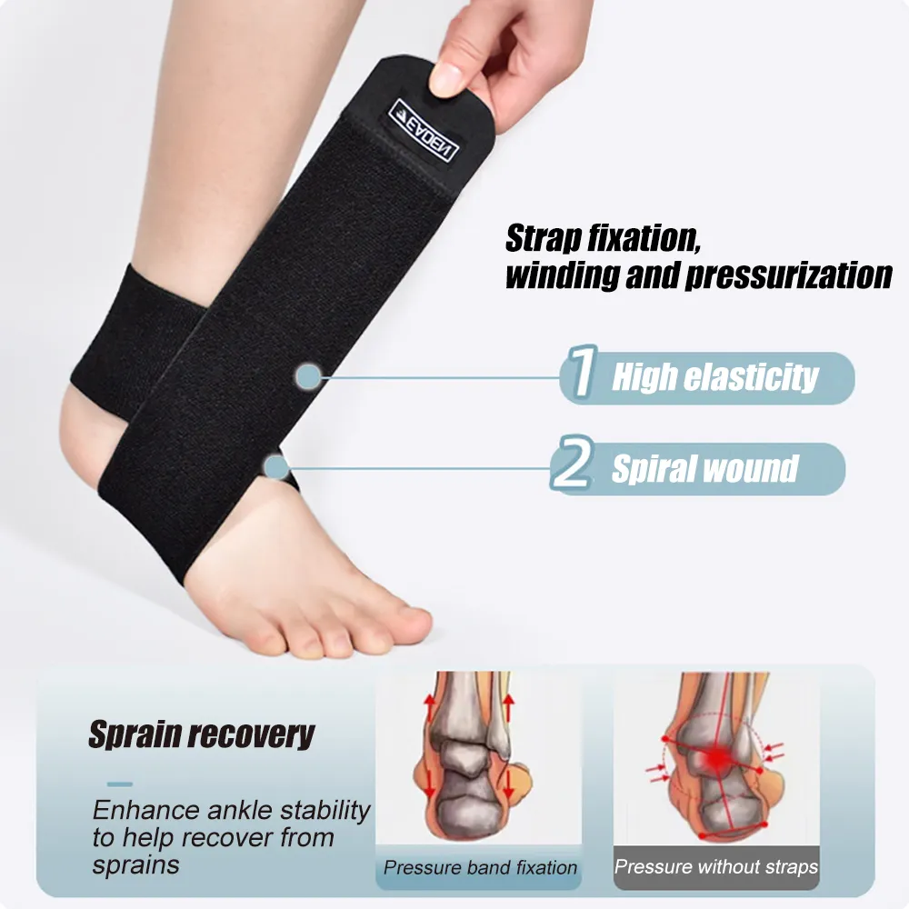 Adjustable Ankle Support Brace With Metal Stabilizers - For Sprains, Achilles Tendonitis & Sports Injury Recovery