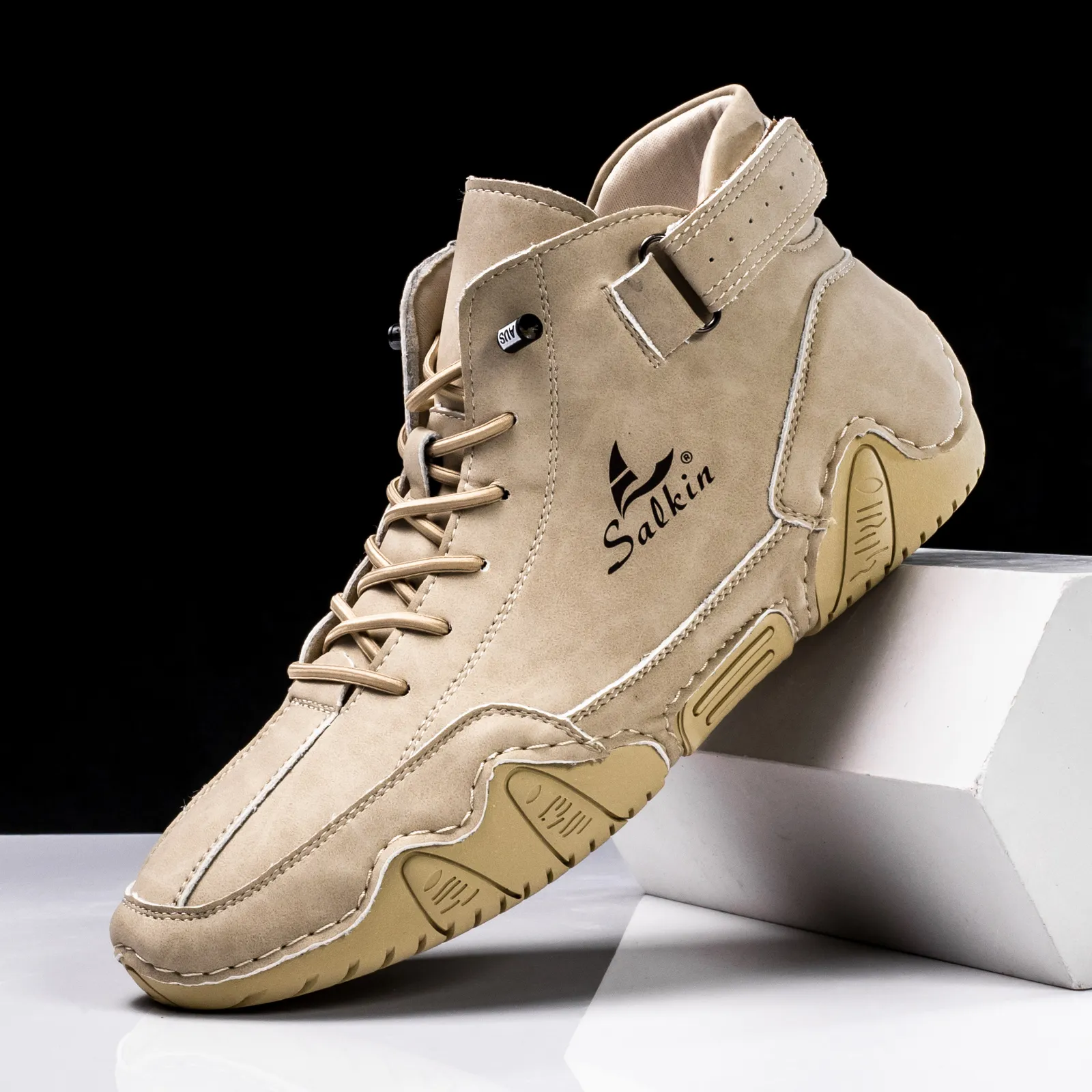 Handmade Leather Casual Men Shoes Design Sneakers Man 