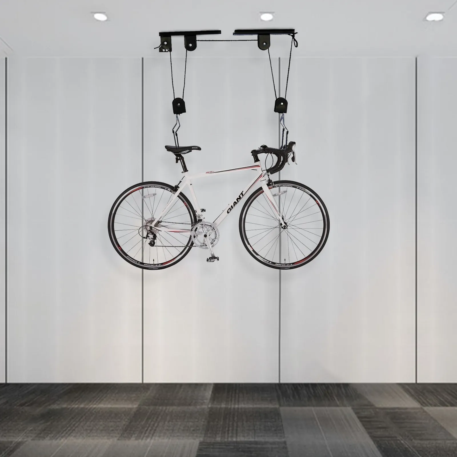 New Racor Pro Bike Bicycle Lift Ceiling Mounted Hoist Hanger Pulley Rack