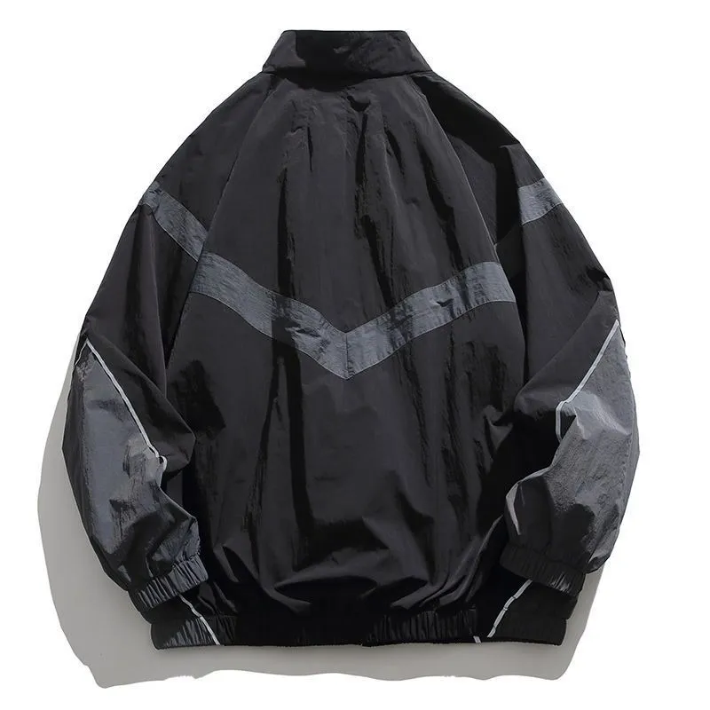 DHgate.com:Japanese Y2K Techwear: Black Windbreaker Jacket