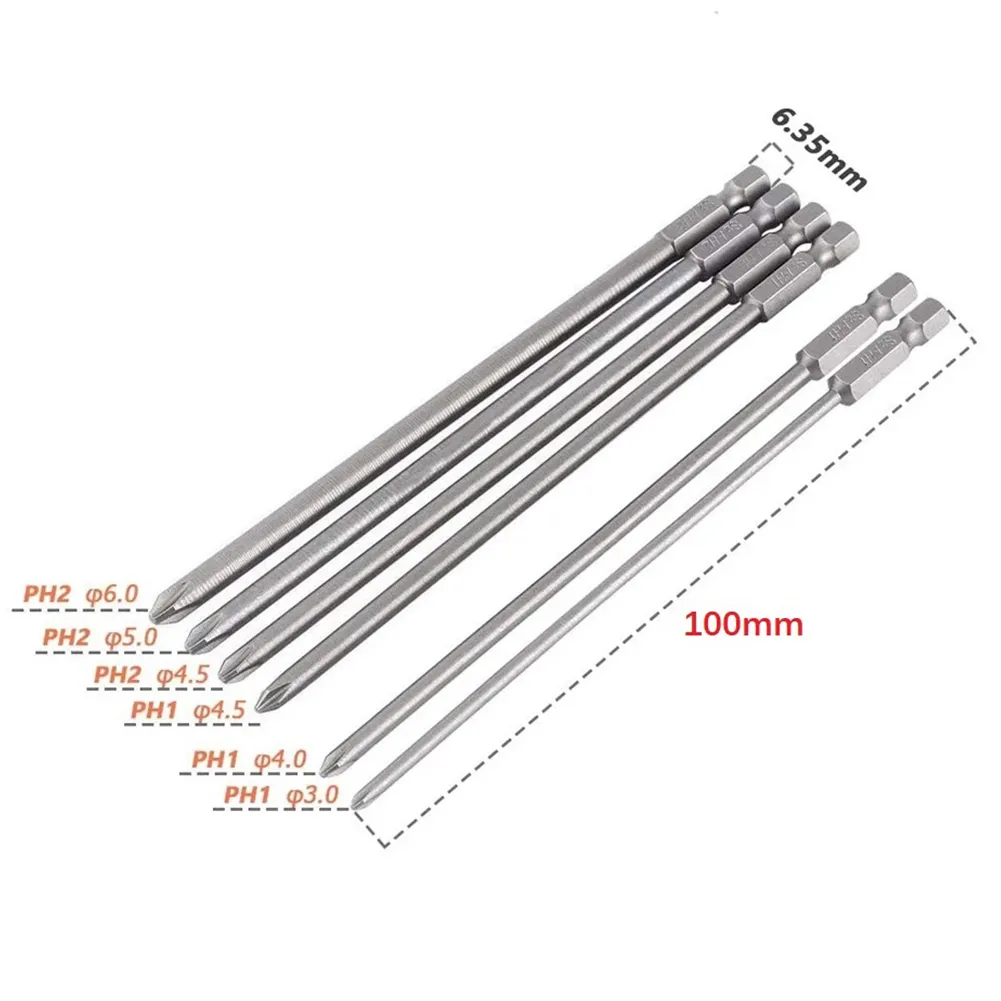 Uxcell Schlitz-Schraubendreherbits – 5 Stück, 3 Mm Spitze, Magnetisch, 1/4" Sechskant-Schaft (50 Mm)