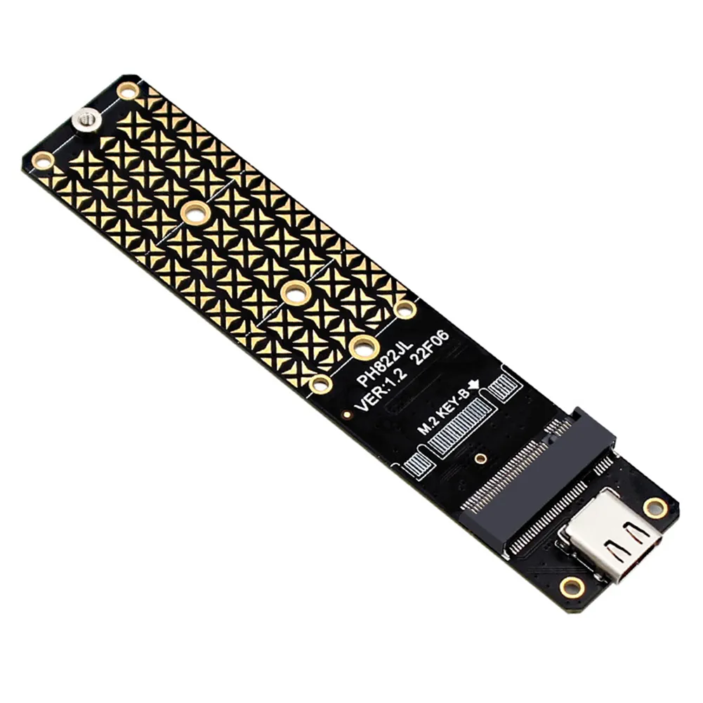 M.2 NGFF Hard Disk Adapter 10 Gbps Speed M.2 To USB3.1 Converter Reader JMS580 Chip Support 2230/2242/2260/2280 Size SSD