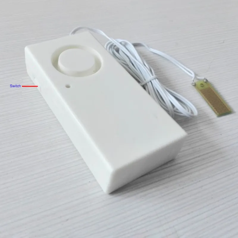 Wired Water Leakage Alarm Sensor Detector – 110dB Flood Sensor For Home Basement, 12VDC, ABS Plastic, 1.5m Cable