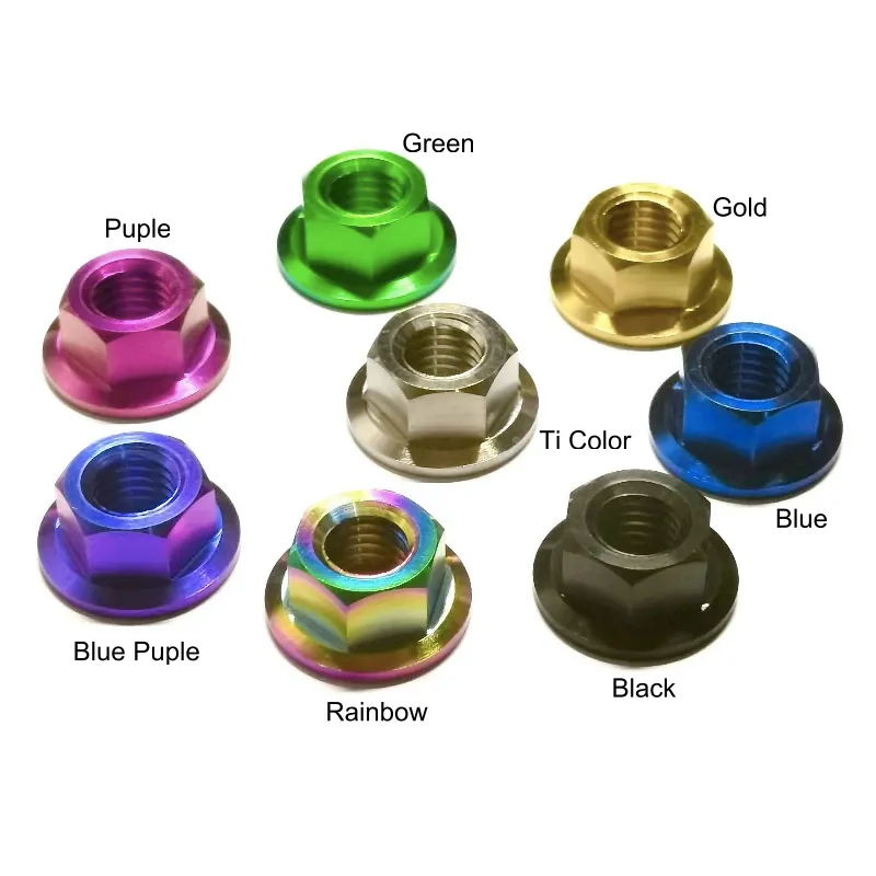 M5 M6 M8 M10 M12 Nut Titanium Hex Flange Nuts - M5 M6 M7 M8 M10 M12 M5 M6 M8 M10 M12 Nut Titanium Hex Flange Nuts - M5 M6 M7 M8 M10 M12