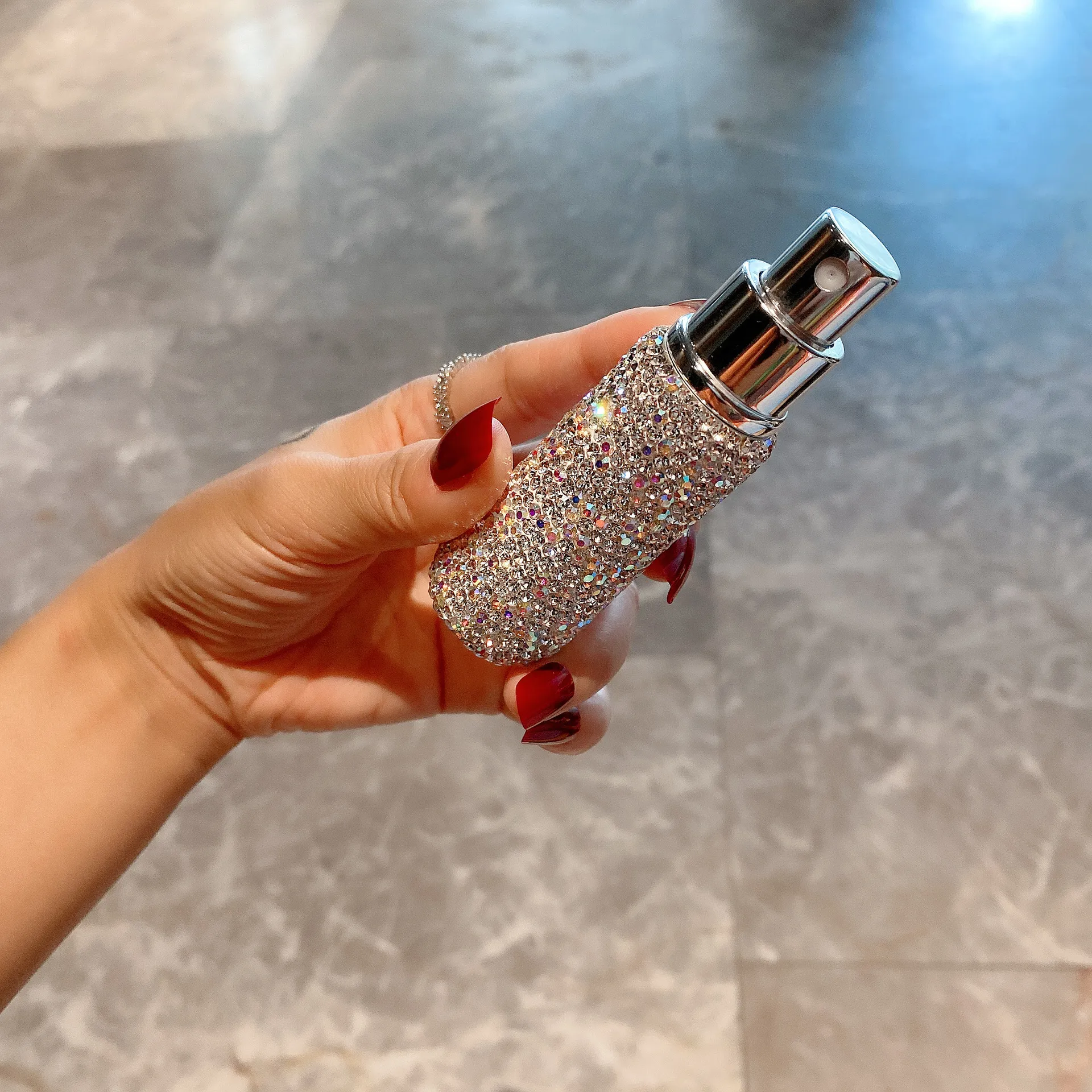 Refillable Spray Swarovski Crystal Perfume Diamond-Cut Crystal