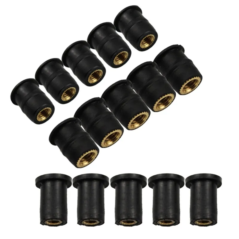 10 PCS Motorcycle Windshield Bolts Kit, Aluminum Body Mounting Screws Set, Universal Fairing Well Nuts Fastener Screw For Motorcycle Windshield And